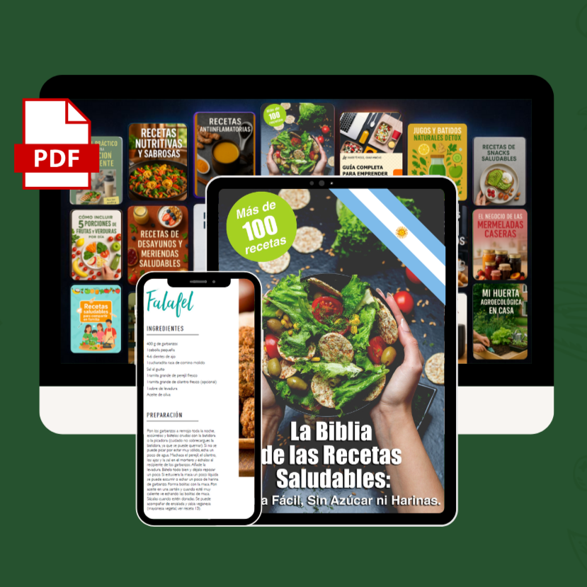 La Biblia de Recetas Saludables 100% Argentinas + 20 LIBROS DE REGALO